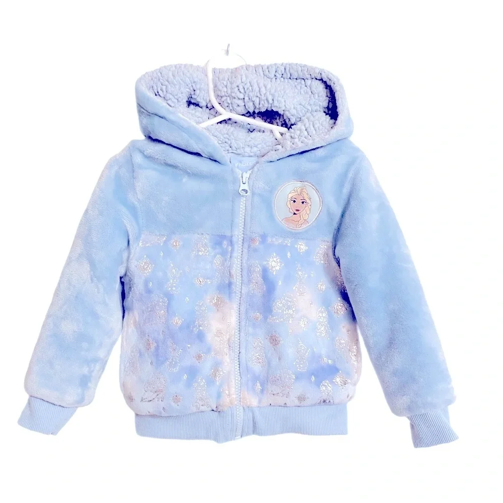 Disney Frozen Plush Faux Sherpa Lined Jacket Size 3T